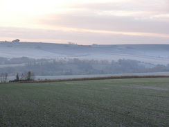 P2007B161233	Looking south from the climb north from Broad Chalke.