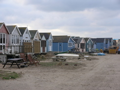 P2007C131831	Beach huts to the north of Hengistbury Head.