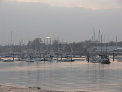 P2007C192216	Boats moored in the River Hamble.