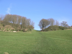 P20081272606	The path heading uphill north from Kimmeridge church.