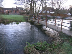 P20081302665	A footbridge over a tributary of the River Avon in Ringwood.