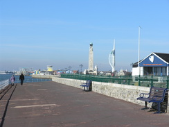 P20082082931	Heading northwest along the promenade from Southsea Castle.