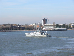 P20082082960	HM Customs ship 'Valiant' entering Portsmouth Harbour.