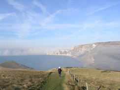 P20082103071	The descent down to Worbarrow.