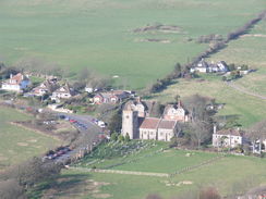 P20082103227	The view down over West Lulworth.