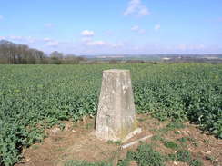 P20084104150	The trig pillar on Bugmore Hill.