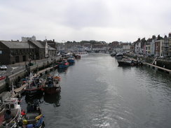 P20085034439	The Wey viewed from the Town Bridge in Weymouth.