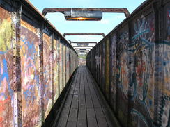 P20087305159	The bridge over the railway line on Chantry Road.