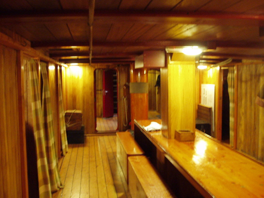 Inside the cabin of the Jeanie Johnston.