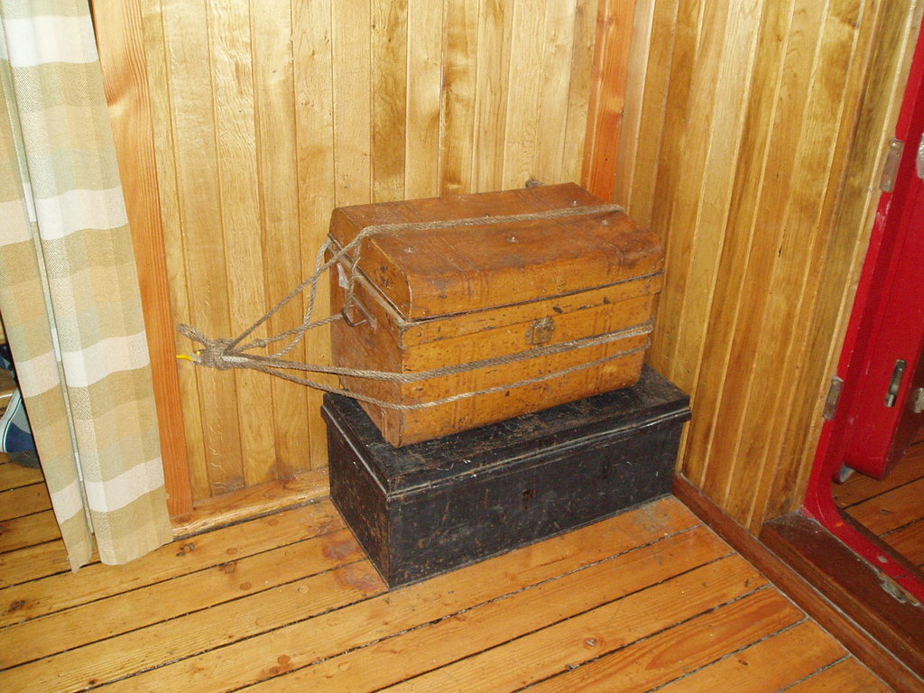 Trunks in the main cabin.