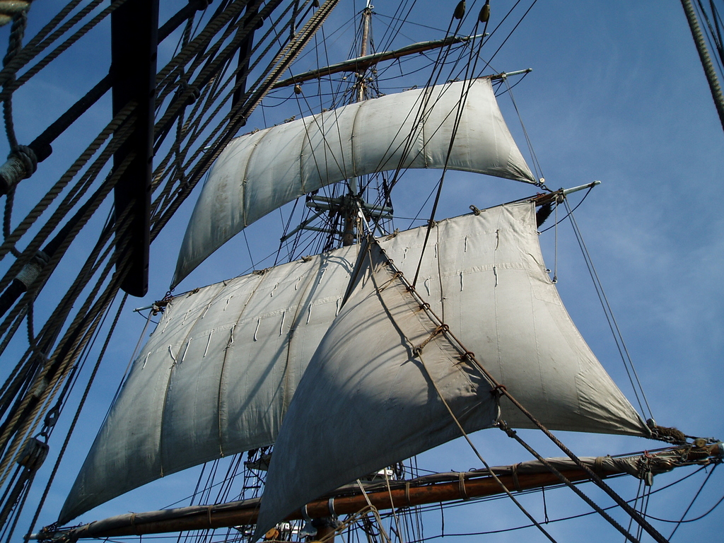 The fore mast.