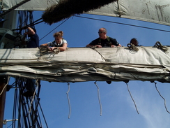 P20089205377	Natasha and Peter on the Course of the fore mast.