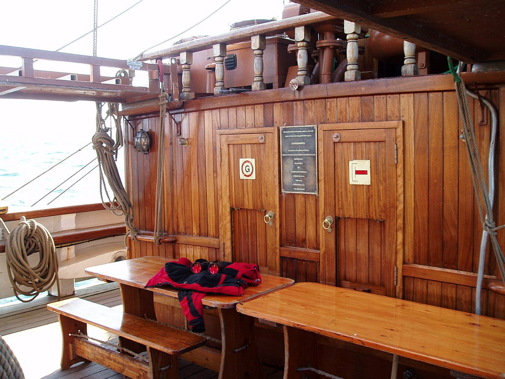 The front deck of the Jeanie Johnston.