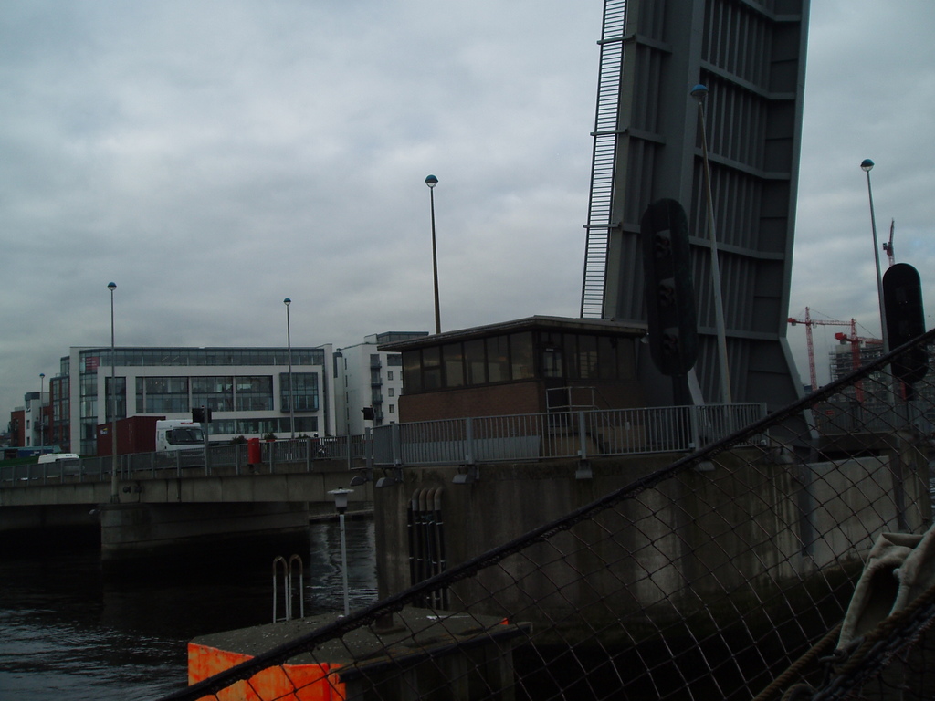 The lifting bridge, lifting.