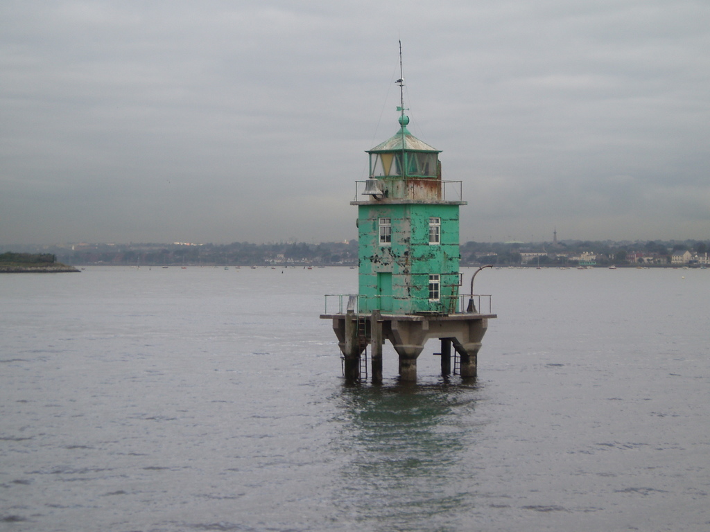 A lighthouse in Dublin Harbour.