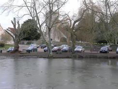 P20091055885	Buriton pond and church.