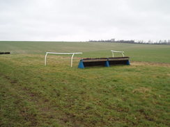 P20091150081	A horse jump on Hazeley Down.