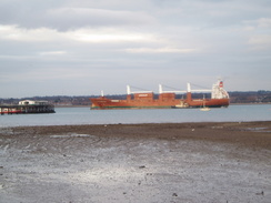 P20092230136	A ship on the river.