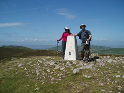 P20096130192	Sencan and myself by the trig pillar on Rhossili Down.