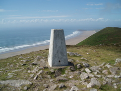 P20096130193	The trig pillar on Rhossili Down.