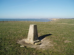 P20103080017	The trig pillar on Hordle Cliff.