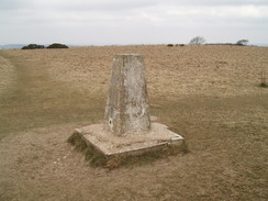 P20103110042	The trig pillar on Butser Hill.