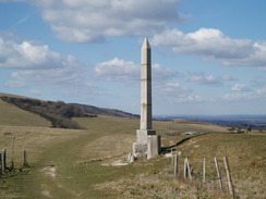 P20103150043	The obelisk on Ballard Down.