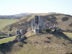 P20103150108	Corfe Castle viewed from East Hill.