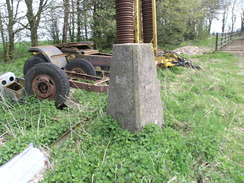 P20104150486	The trig pillar at White Horse Farm.