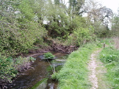 P20105110127	The River Frome in Maiden Newton.   