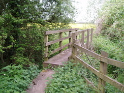 P20105200009	A footbridge over a stream to the north of Hawkeridge.