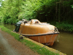 P20105200053	An old lifeboat on the canal.