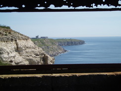 P20105220147	The view from inside an old Second World war pillbox.