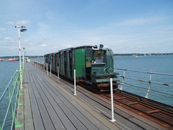 P20106300128	A train on Hythe Pier.