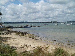 P20107210080	The view across Poole Harbour from South Haven Point.