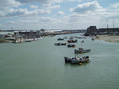 P20107280076	The view from the footbridge over the River Adur.