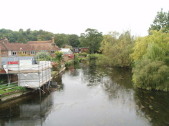 P20109130157	The view from the bridge over the River Avon in Harnham.