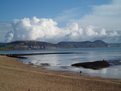 P2010B060055	The view towards Golden Cap from Lyme Regis.