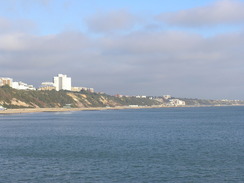 P2010B290933	The view east along the coast from Bournemouth Pier.