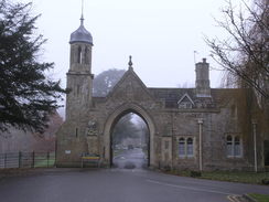 P2010C131073	The gateway leading into Canford School.