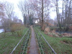 P2010C131192	A long footbridge leading to Spetisbury.