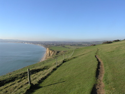 P20111191657	The view south along the coast from Culver Down.