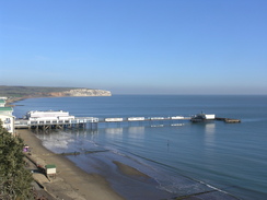 P20111191686	Looking down over Sandown Pier.