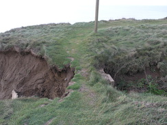 P20111201885	A path narrowed by cliff erosion.