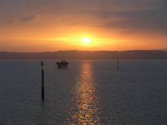 P20111242003	The sun rising over the Isle of Wight.