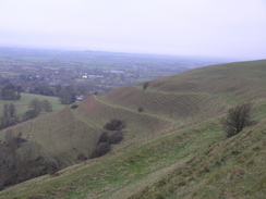 P20112012537	The ramparts of Hambledon Hill Fort.