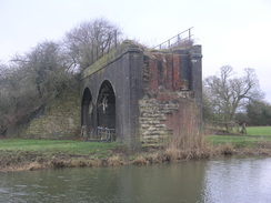 P20112012613	The old railway viaduct to the west of Sturminster Newton.