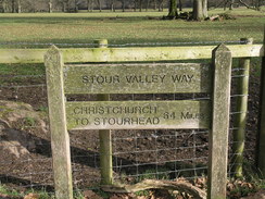 P20112032759	A sign marking the end of the Stour Valley Way.