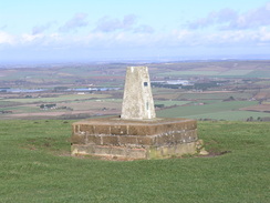 P20112142858	Shanklin Down trig pillar.