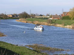 P201120113143291	A boat on the river in Littleport.